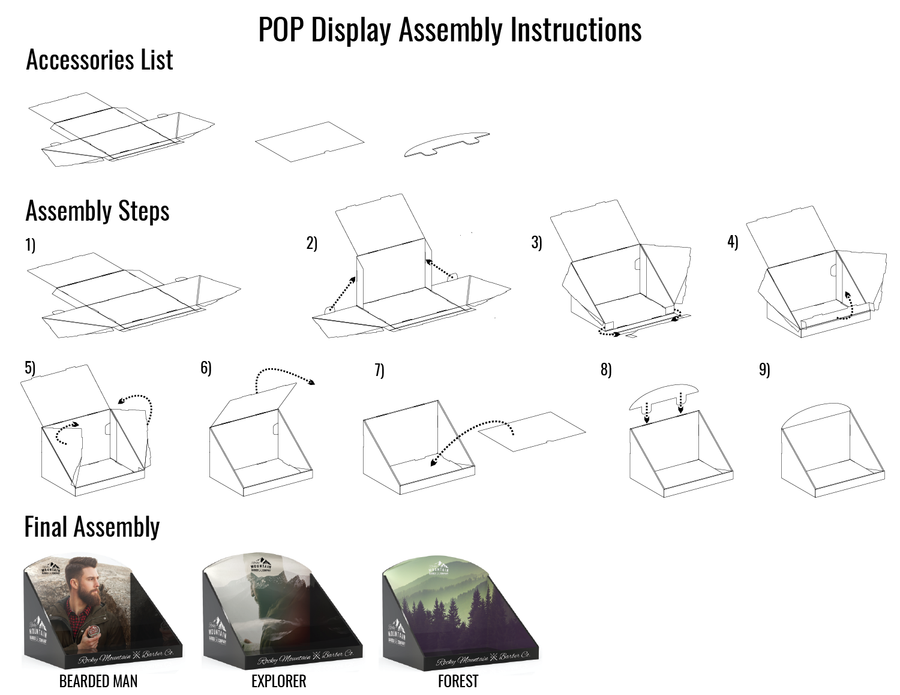 Countertop POP Display - Design C (Forest)